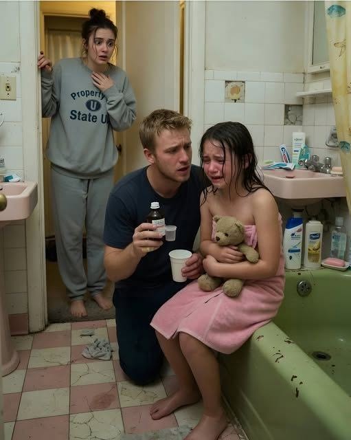 My five-year-old daughter always bathed with my husband. My five-year-old daughter always bathed with my husband.