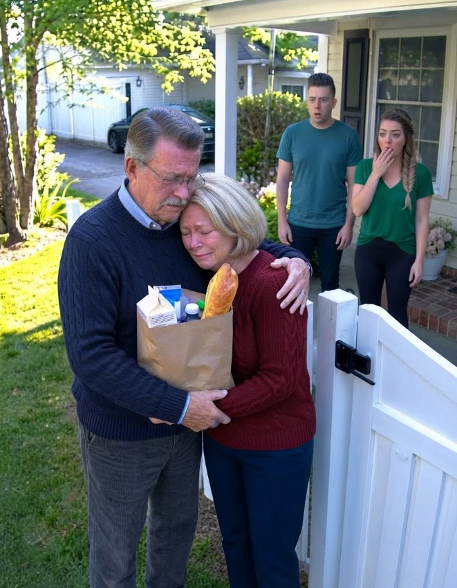 After an exhausting day at work, I arrived home to discover my wife of thirty-eight years standing outside the locked gate of our own house, holding a small paper bag of groceries. Tears filled her eyes as she looked at me and whispered